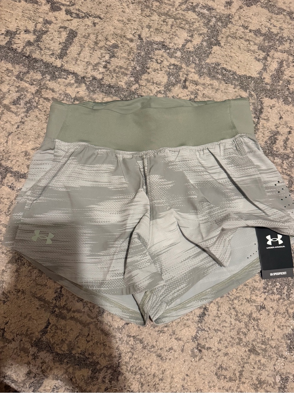 Under Armour Women's Light Sage Green Athletic Shorts